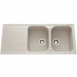Evier en Cristalite 2 bacs VIOLA 