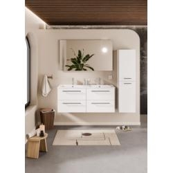 Meuble NEPTUNE Blanc 120 cm - Miroir Elégance