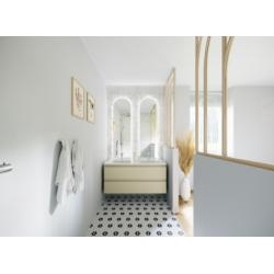 Meuble double vasque 2T RIVAGE Vert Sauge