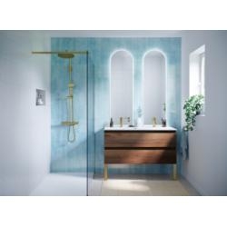 Meuble double vasque 2T RIVAGE Noyer Brun
