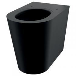 WC à poser au sol en Inox S21 P Noir Mat