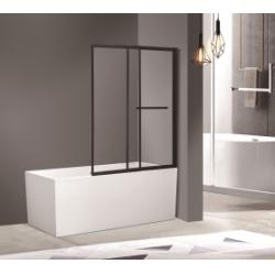 Pare-bain coulissant LOFT BLACK 1200x1400 mm Profilé Noir