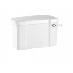 Réservoir WC 510 bas rétro Burlington avec levier chromé/blanc - C1