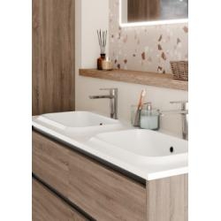 Meuble vasque JUPITER 3.0 Bois Foncé 120 cm - Plan Dune