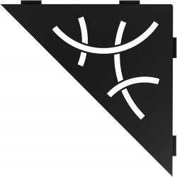 Tablette d'angle murale SHELF-S1 CURVE alu Noir graphite mat