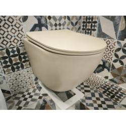 Cuvette suspendue sans bride KELOS Flush Beige Mat