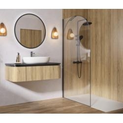 Paroi de douche SOLO ARKADE Noir mat