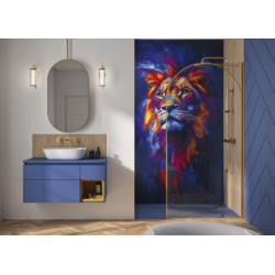 Paroi de douche SOLO ARKADE Or Brossé - 100cm - Droite