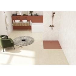 Receveur extra-plat et léger KINESURF NOVA carré Terracotta mat