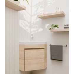 Meuble d'angle lave-mains ANGLEO Bois Clair