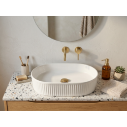 Vasque à poser BEYOND ovale Blanc brillant