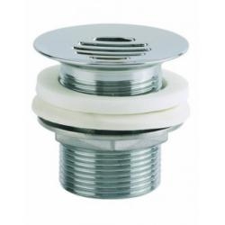 Bonde à écoulement libre pour lavabo, grille laiton chromé