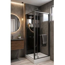 Cabine de douche carrée 70x70 cm PRADO 2.0 - Montage Sans Silicone