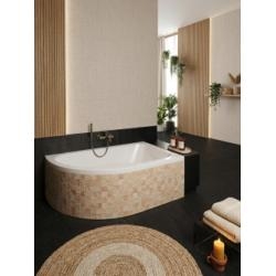 Baignoire asymétrique POP 160x100 cm - Droite - SANS Tablier