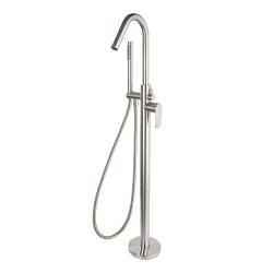 Mitigeur bain-douche sur pied pour baignoire îlot Chromé