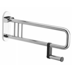 Barre d'appui relevable avec porte rouleau chromé 65 cm Prima Classe 6058/65