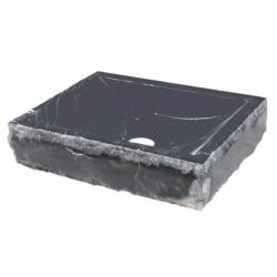 Vasque à poser en pierre rectangulaire noir UC3307