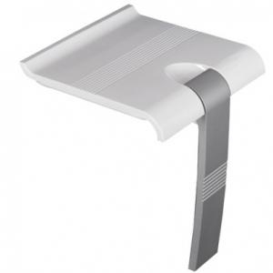 Siège de douche escamotable Arsis - Blanc et Gris mat