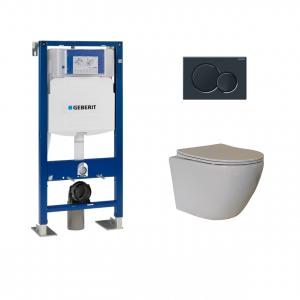 Pack Geberit UP320 + Cuvette sans bride KELOS Blanc + Plaque Sigma