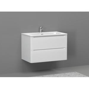 Meuble simple vasque 80cm TOOLA Blanc Brillant