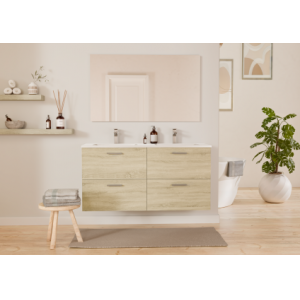 Meuble de salle de bain MINAO 120 en kit Bois Clair