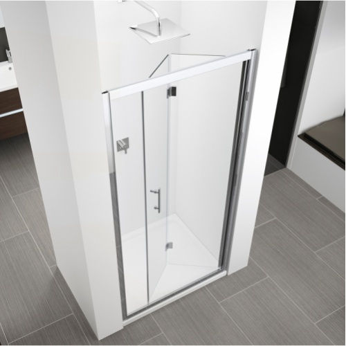 Paroi de douche pliante ZEPHYROS 2.0 S Transparent - Silver - 70cm Zephyross 1k ambiance zoom