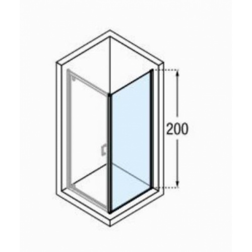 Paroi fixe latérale ZEPHYROS 2.0 F 70cm - Transparent - Silver