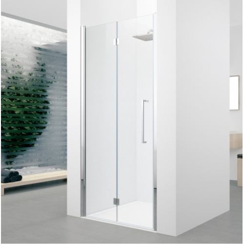 Porte pivotante et pliante YOUNG 1BS 80 cm - Transparent - Silver - Gauche