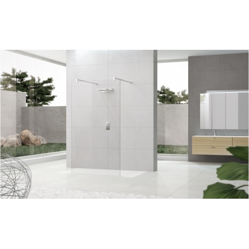 Paroi de douche fixe 135cm Walk in Kuadra H3 Transparent Chromé Kuadra h3