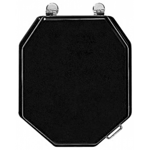 Cuvette WC noir avec réservoir mi-haut rétro Ascott sortie horizontale Ascott ceramique noir 68717 abattant