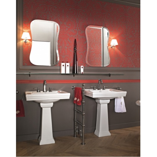 Lavabo 3 trous + colonne rétro céramique blanche Ascott Ascott ceramique 2 lavabos