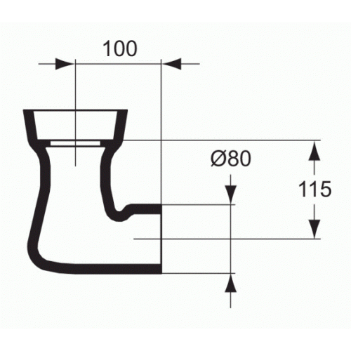 Tubulure coudée pour pack WC Aspirambo PORCHER Por tubulures p2820 