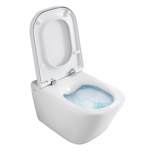 Pack WC Grohe Rapid SL + Cuvette GAP Cleanrim Roca + Plaque Blanche Cuvette detouree