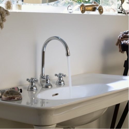 Mélangeur lavabo 3 trous rétro chromé Grazia GRC5012/1CR Grazia 05 c