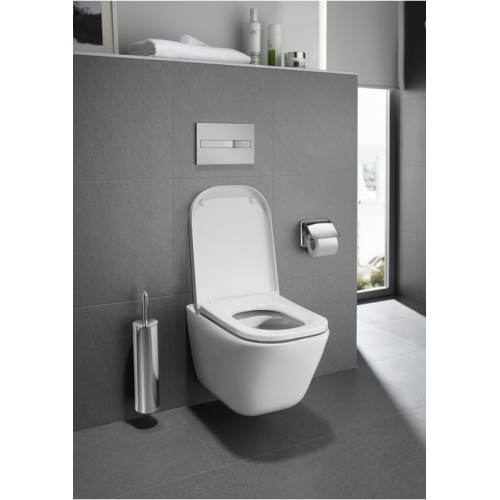 Pack WC Grohe Rapid SL + Cuvette GAP Cleanrim Roca + Plaque Chromée 004 04441 00(1)