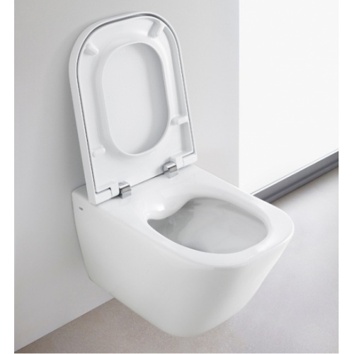 Pack WC Geberit UP320 + Cuvette GAP sans bride Cleanrim + plaque Sigma CHR brillante Cleanrim roca 