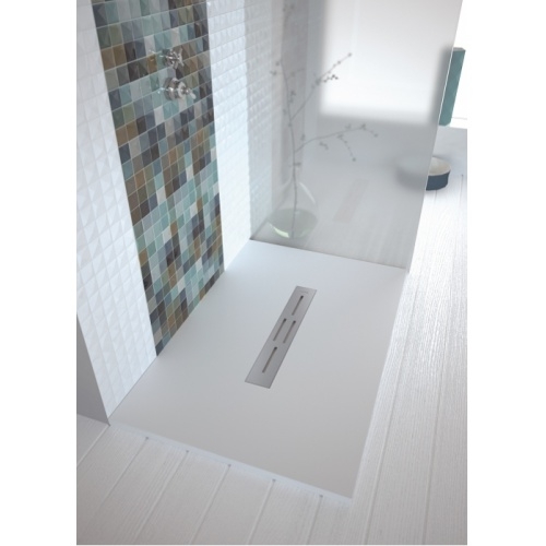 Receveur de douche 80x120 Blanc écoulement linéaire Ardesia Ardesia