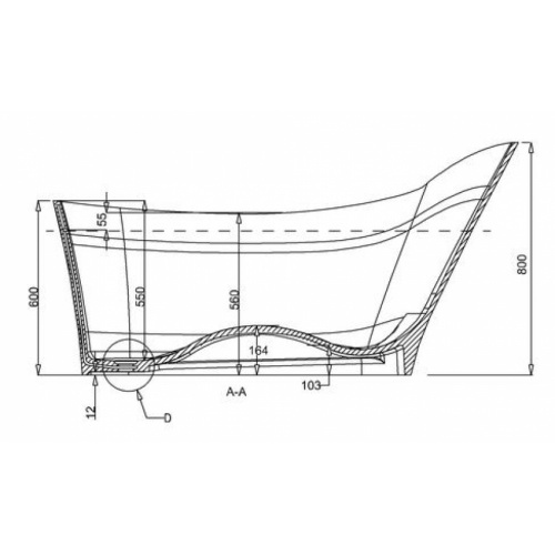 Baignoire ergonomique CLEARWATER Nebbia Schema2