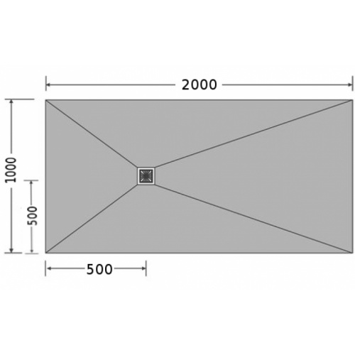 Receveur JACKOBOARD Aqua Décentré 200X100 SV 843c80c01b2000