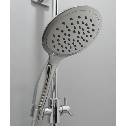 Cabine de douche Kineprime Glass faible hauteur - 2 Portes Pivotantes - 100x80 cm - Mécanique Douchette main