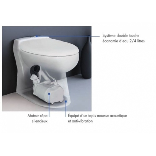 Cuvette WC à broyeur intégré W30SP Silence W30sp silence détails