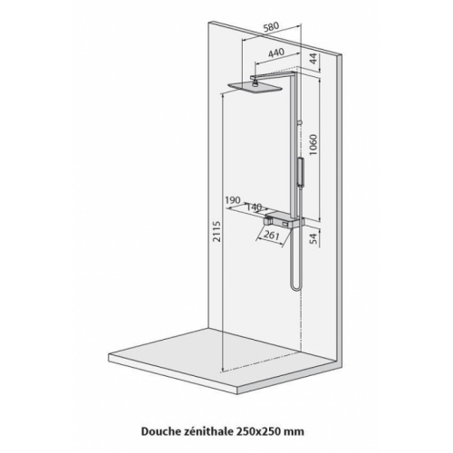 Colonne de douche FLOW Miroir - Novellini Flow côte