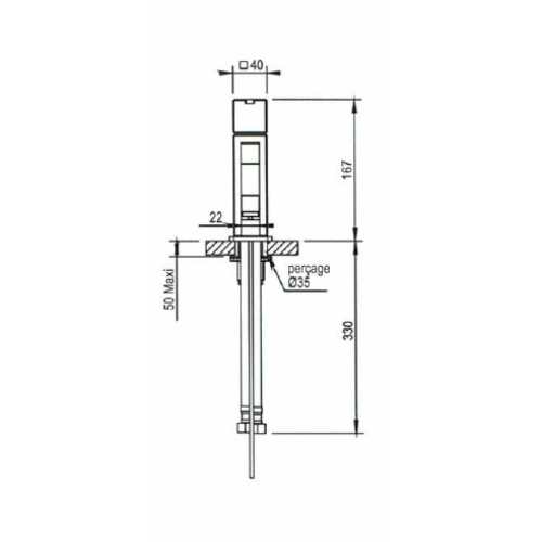Mitigeur lavabo Myriad avec tirette - 55.708 CH Myriad tirette côte 2