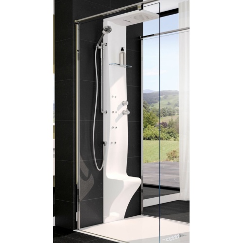 Colonne de douche Dress Plus mitigeur thermostatique Blanc Brillant Dress + blanc zoom