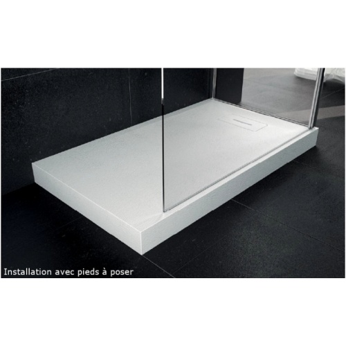 Receveur Extraplat NOVOSOLID Noir Mat 80x80 cm Novosolid sur pieds