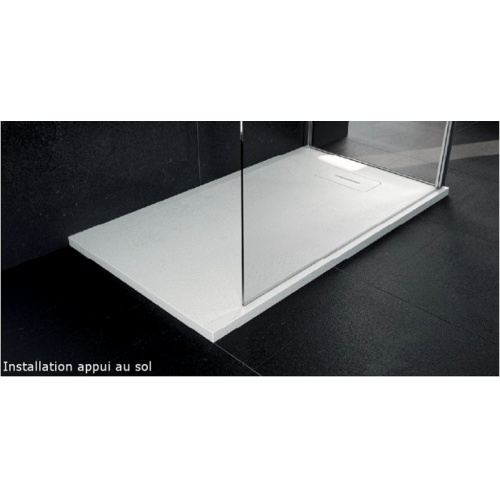 Receveur Extraplat NOVOSOLID Blanc Mat 100x100 cm Novosolid appui au sol