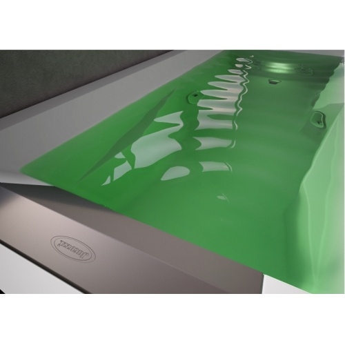 Baignoire Balneo MyWay Jacuzzi droite 180x80 avec vidage + Réchauffeur Myway chromodream vert