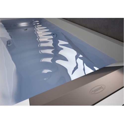 Baignoire Balneo MyWay Jacuzzi droite 170x75 avec vidage + Réchauffeur offert** Myway d chromodream bleu