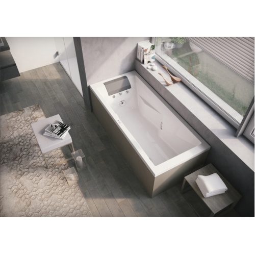 Baignoire balnéo MyWay Jacuzzi 180 x80 - Gauche - Rainbow - Sans robinetterie