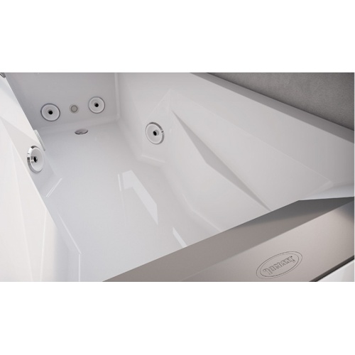 Baignoire Balneo MyWay Jacuzzi droite 180x80 avec vidage + Réchauffeur Myway 180 intérieur d